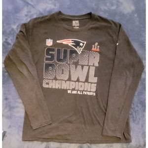 New England Patriots Super Bowl‎ 51 LI Long Sleeve T Shirt NFL Football Mens XL